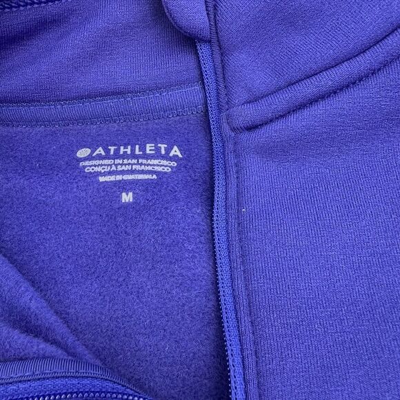 Athleta Altitude Polartec Half Zip Sweatshirt Purple Size Medium NWT - Picture 4 of 8